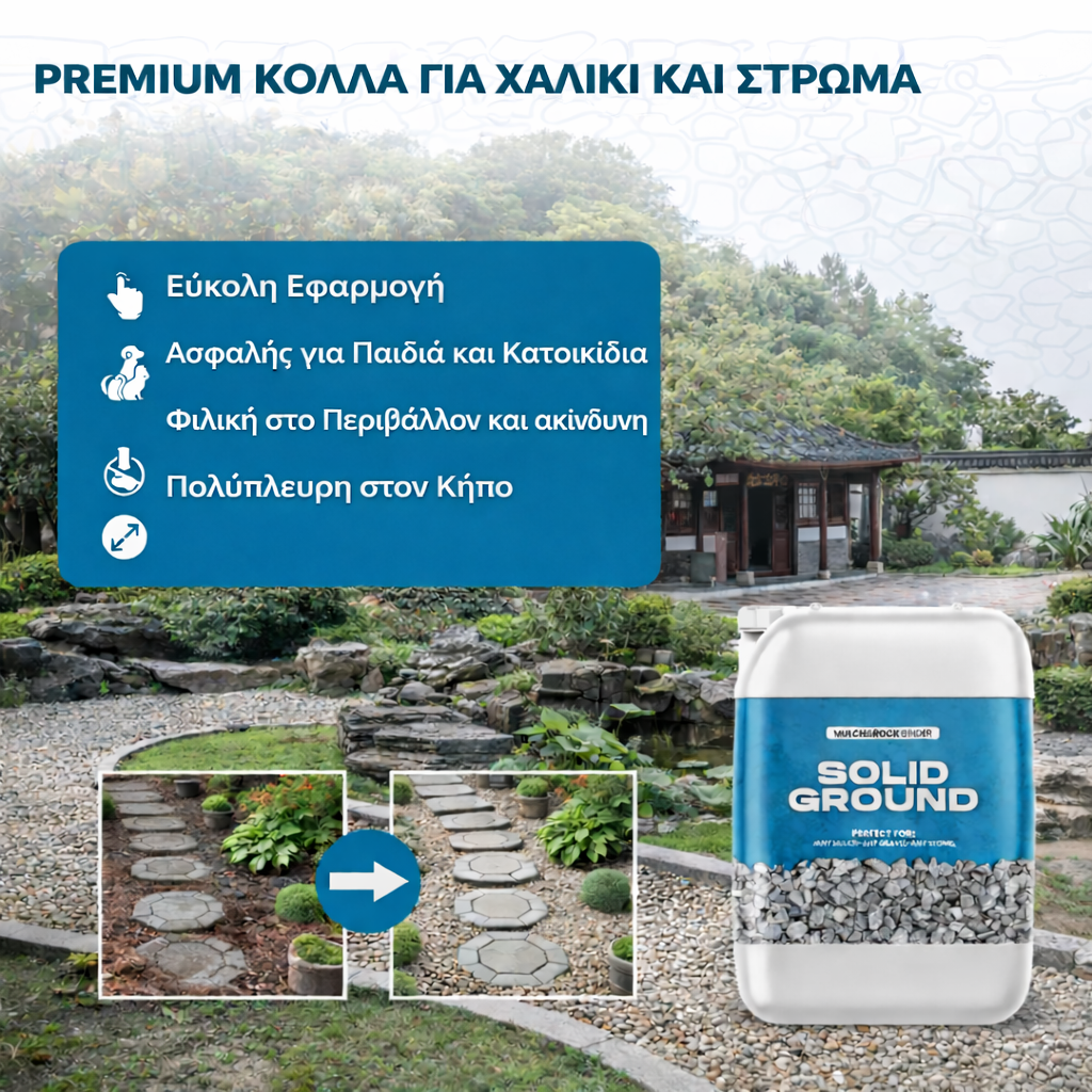 SOLID GROUND – Κόλλα για χαλίκι και πέτρες στον κήπο και στη βεράντα